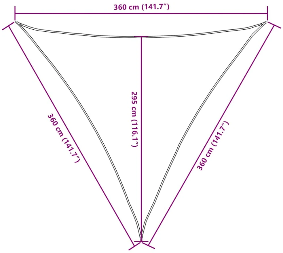 Tentas nuo saulės, juoda, oksfordo audinys, 3,6x3,6x3,6m