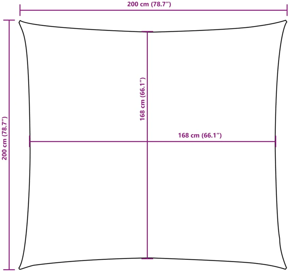 Tentas nuo saulės, oksfordo aud., kvadratas, 2x2m, smėlio sp.
