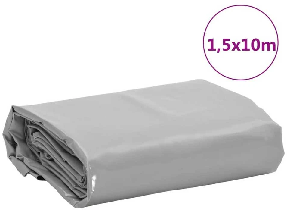 Tentas, pilkos spalvos, 1,5x10m, 650g/m²