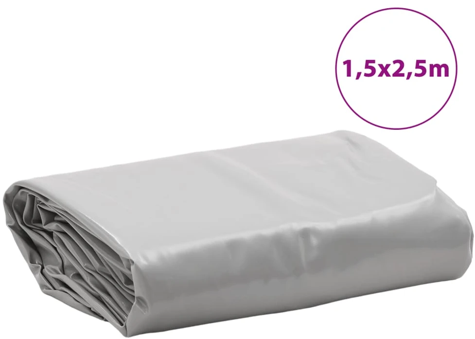 Tentas, pilkos spalvos, 1,5x2,5m, 650g/m²