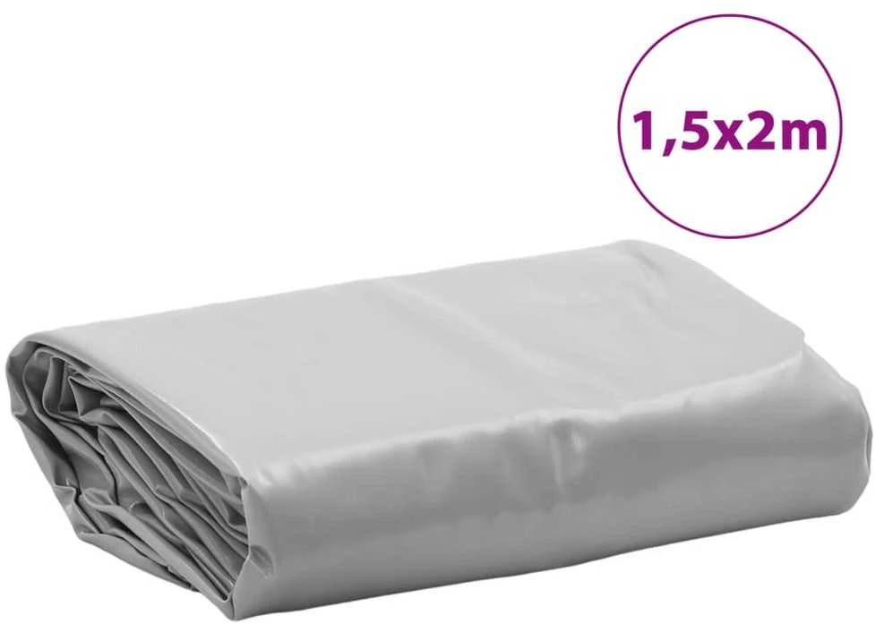 Tentas, pilkos spalvos, 1,5x2m, 650g/m²