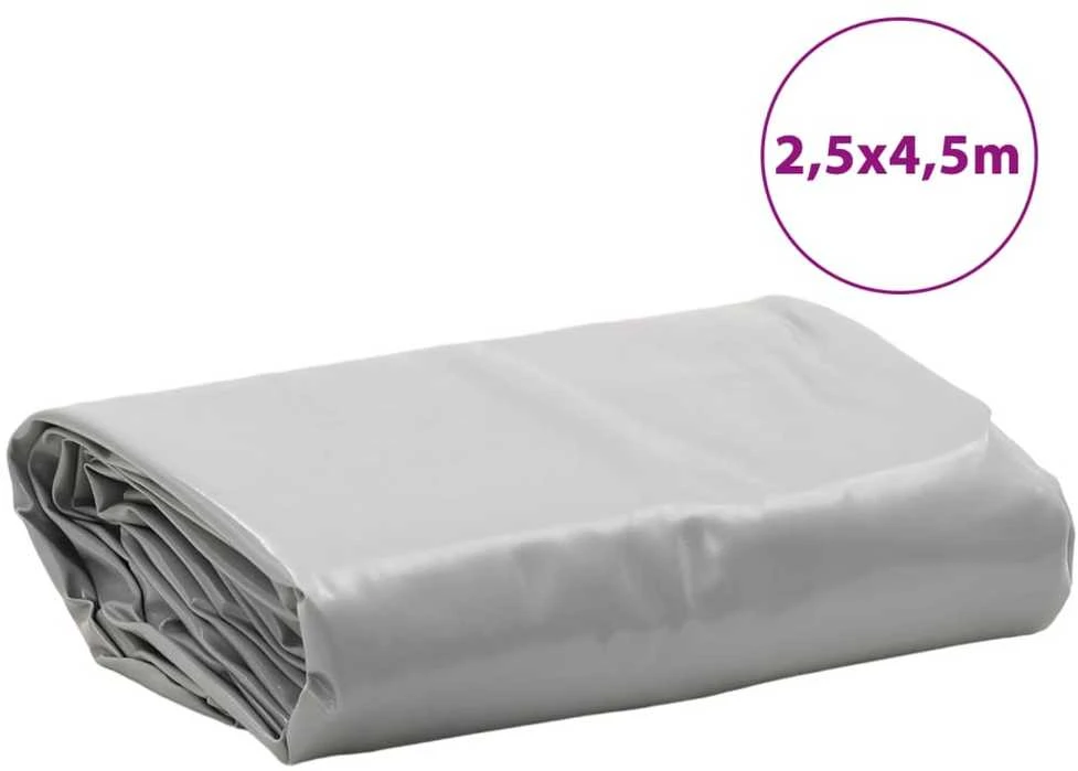 Tentas, pilkos spalvos, 2,5x4,5m, 650g/m²