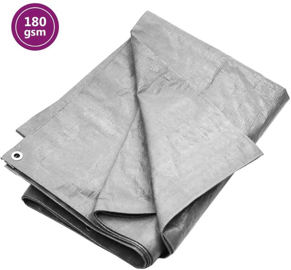Tentas, pilkos spalvos, 4x4m, 180g/m², HDPE