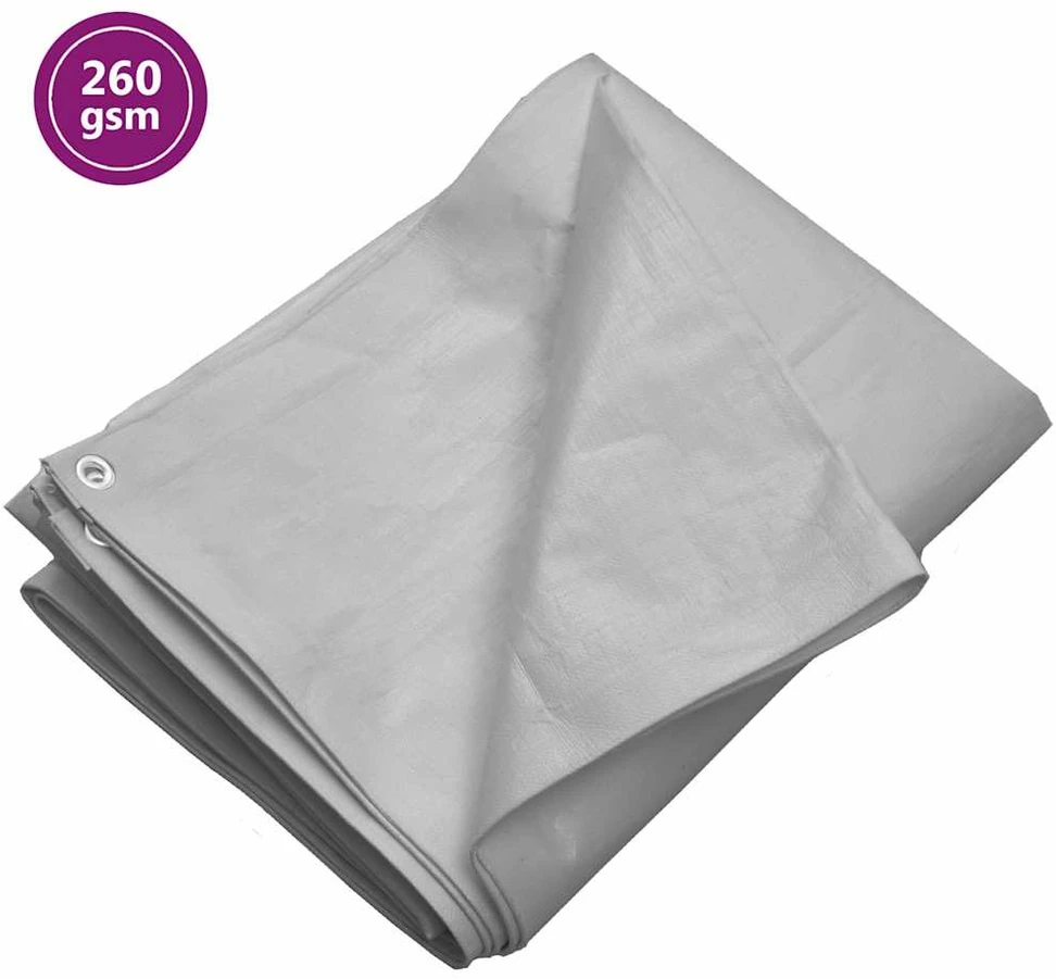 Tentas, pilkos spalvos, 4x5m, 260g/m², HDPE