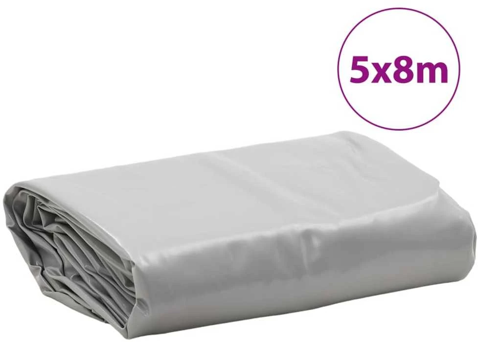 Tentas, pilkos spalvos, 5x8m, 650g/m²