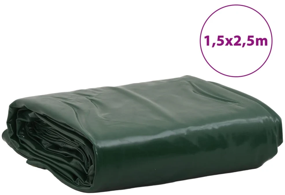 Tentas, žalios spalvos, 1,5x2,5m, 650g/m²