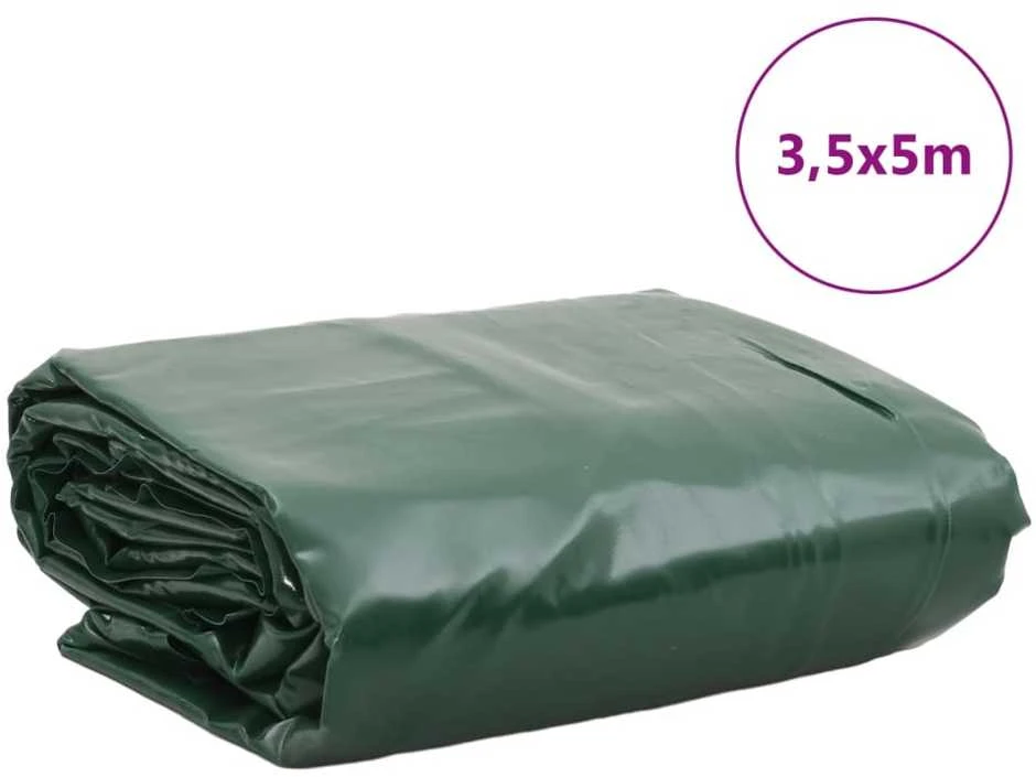 Tentas, žalios spalvos, 3,5x5m, 650g/m²