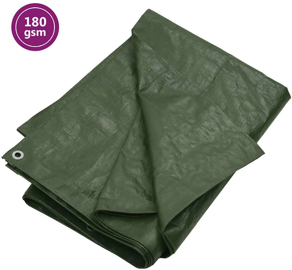 Tentas, žalios spalvos, 4x5m, 180g/m², HDPE