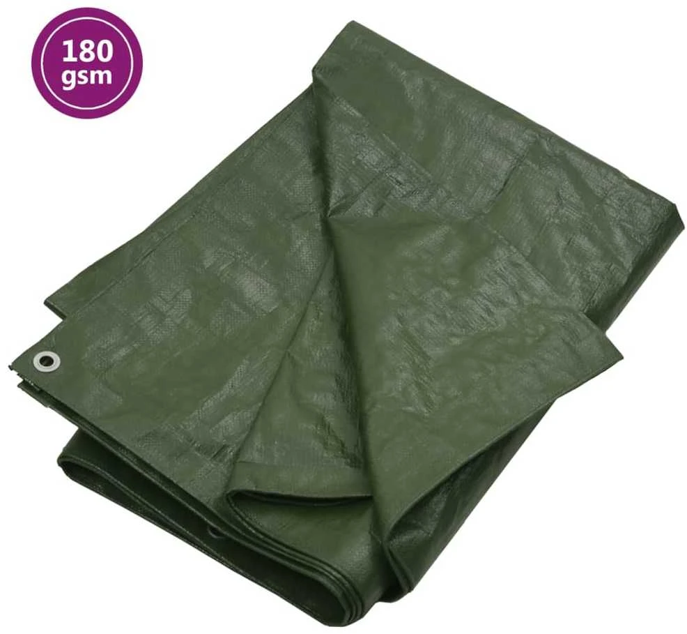 Tentas, žalios spalvos, 4x6m, 180g/m², HDPE