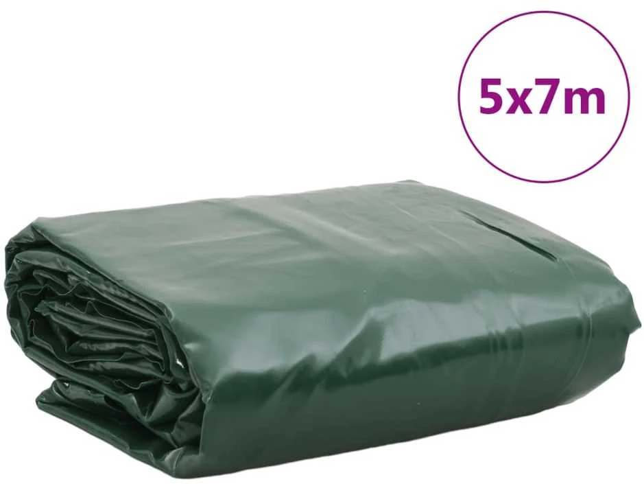 Tentas, žalios spalvos, 5x7m, 650g/m²