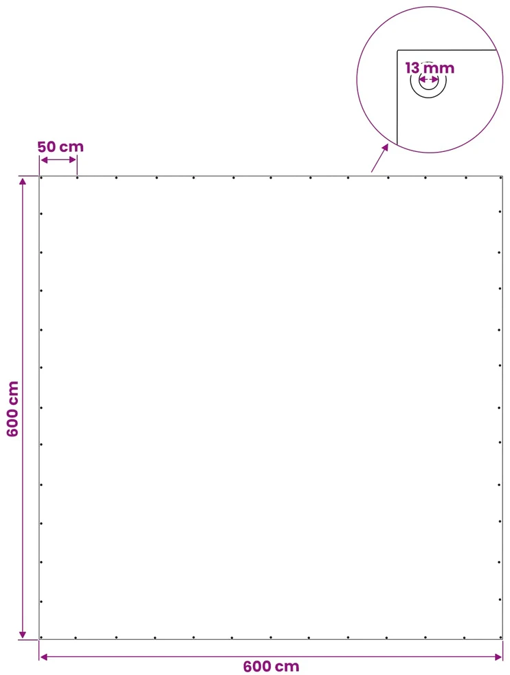 Tentas, žalios spalvos, 6x6m, 180g/m², HDPE