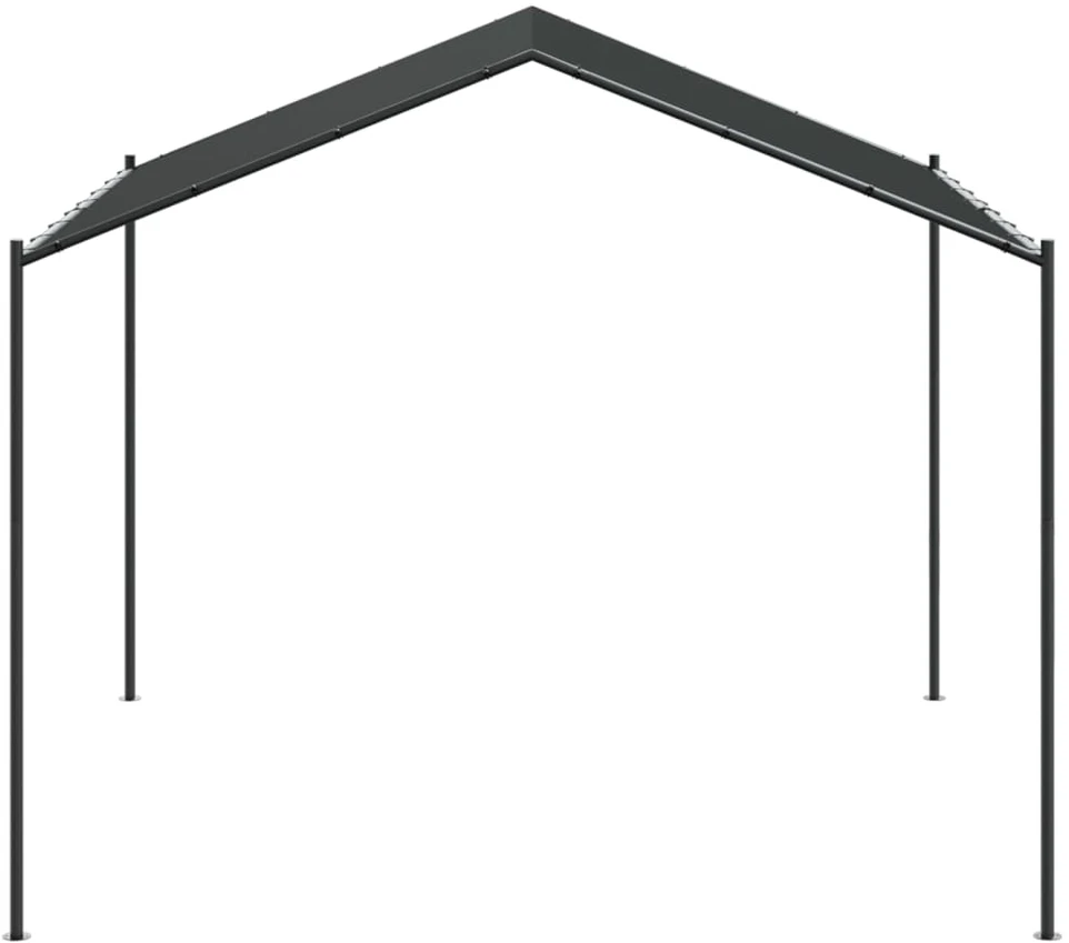 Tentinė palapinė, antracito spalvos, 3x3m, plienas ir audinys