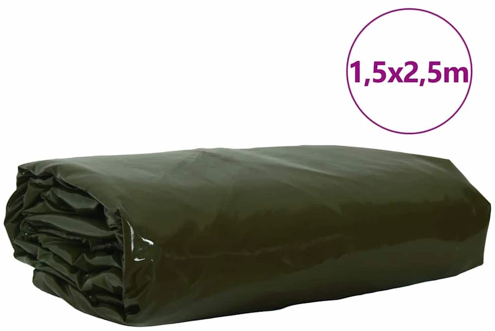 Tentinis audinys 650g / m² Alyvuogių žalia 1,5 x 2,5 m