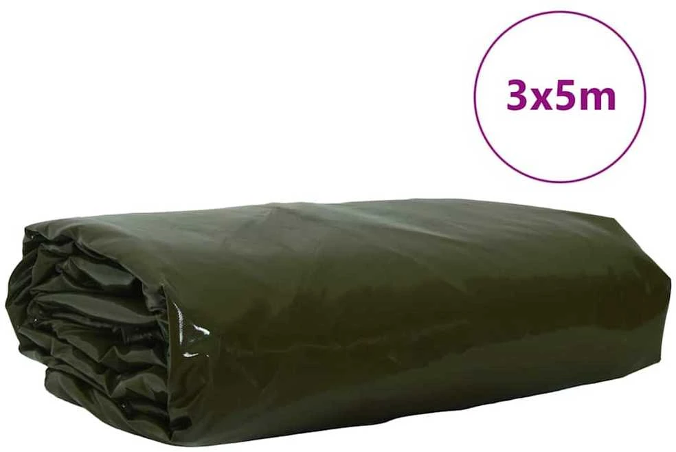 Tentinis audinys 650g / m² Alyvuogių žalia 3 x 5 m