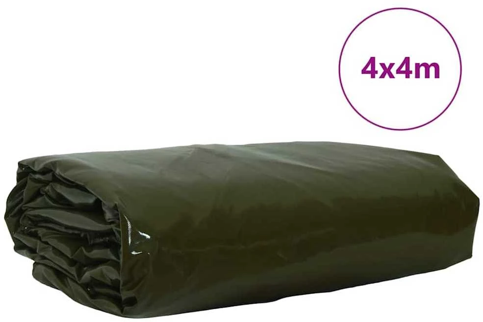Tentinis audinys 650g / m² Alyvuogių žalia 4 x 4 m