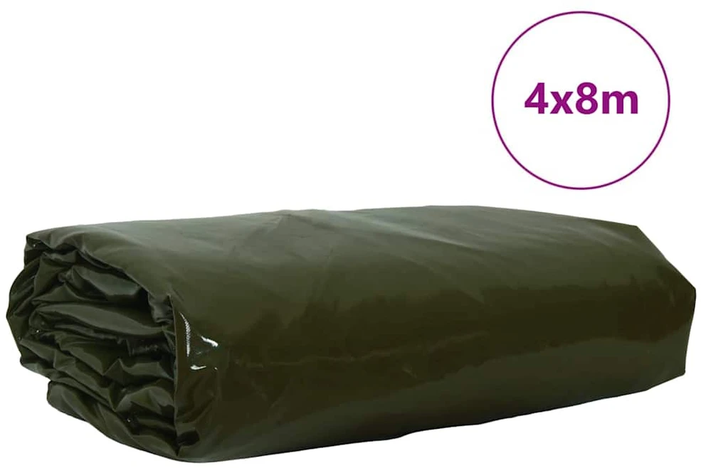Tentinis audinys 650g / m² Alyvuogių žalia 4 x 8 m