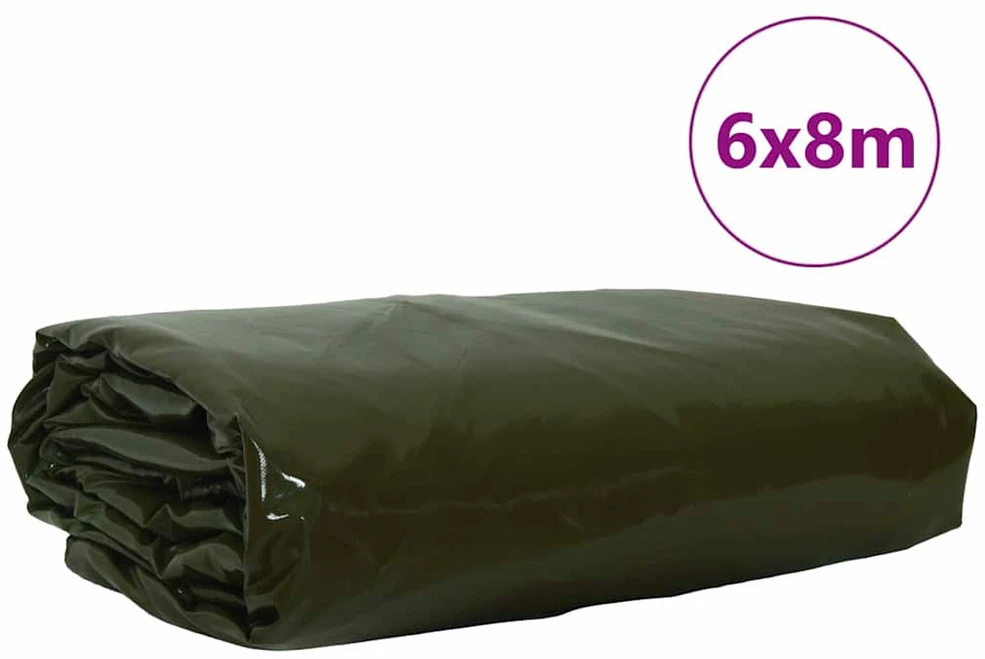 Tentinis audinys 650g / m² Alyvuogių žalia 6 x 8 m
