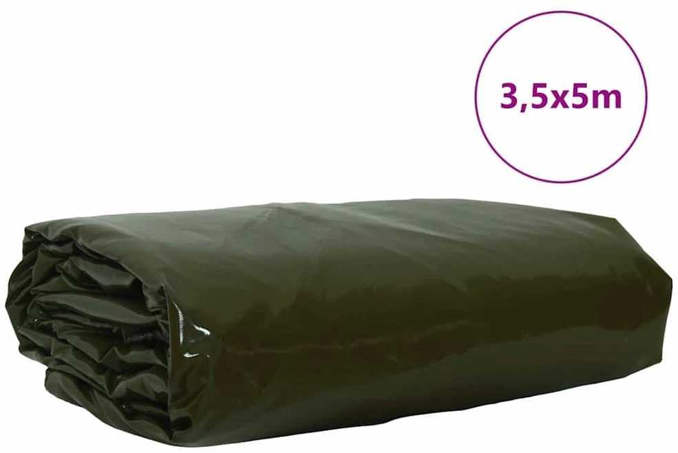 Tentinis audinys 650g / m² Alyvuogių žalia 3,5 x 5 m