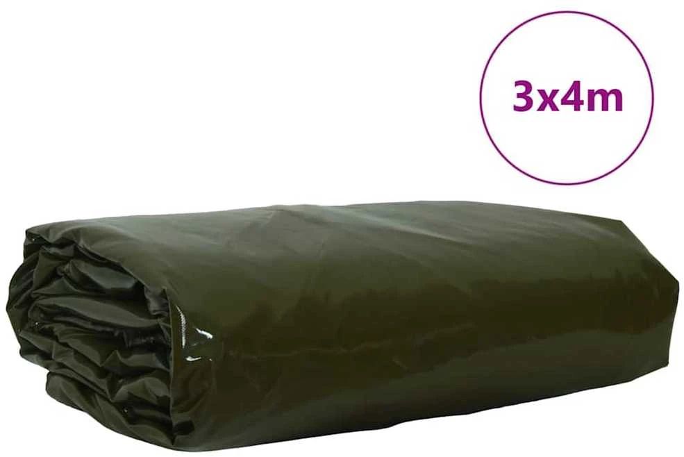 Tentinis audinys 650g / m² Alyvuogių žalia 3 x 4 m