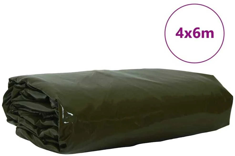 Tentinis audinys 650g / m² Alyvuogių žalia 4 x 6 m