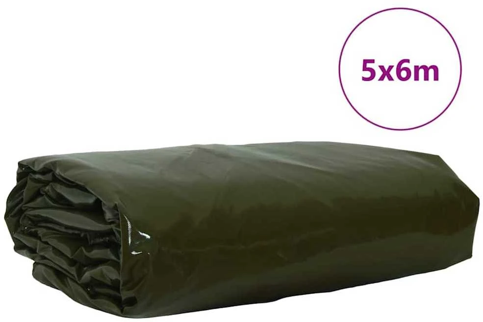 Tentinis audinys 650g / m² Alyvuogių žalia 5 x 6 m