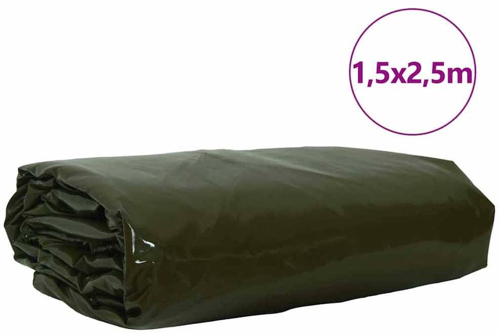 Tentinis audinys 650g / m² Alyvuogių žalia 1,5 x 2,5 m