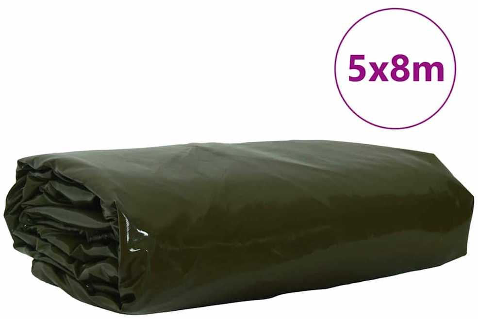 Tentinis audinys 650g / m² Alyvuogių žalia 5 x 8 m