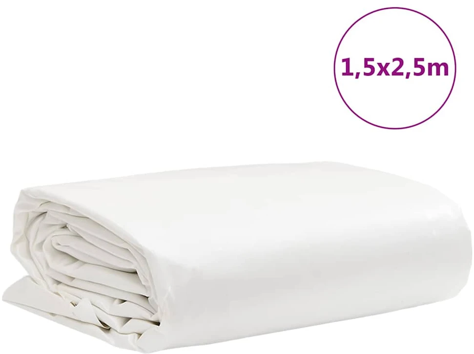 Tentas, baltos spalvos, 1,5x2,5m, 650g/m²