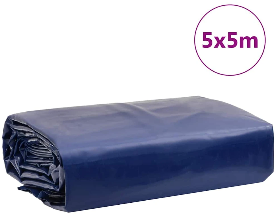 Tentas, mėlynos spalvos, 5x5m, 650g/m²