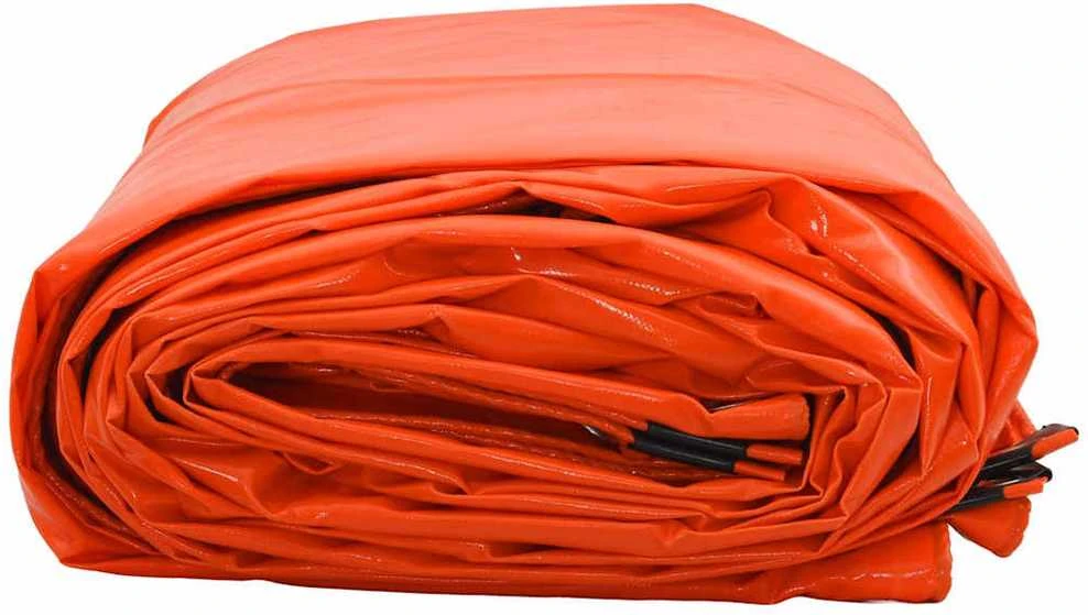Tentinis audinys 650g / m² Oranžinė 3 x 6 m Drobė su PVC danga
