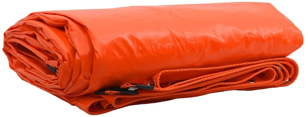 Tentinis audinys 650g / m² Oranžinė 4 x 5 m Drobė su PVC danga