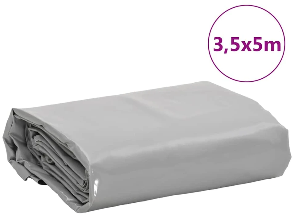 Tentas, pilkos spalvos, 3,5x5m, 650g/m²