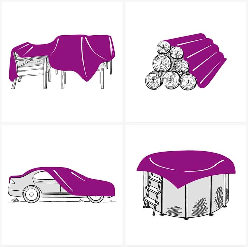 Tentinis audinys 650g / m² Ruda 4 x 4 m Drobė su PVC danga