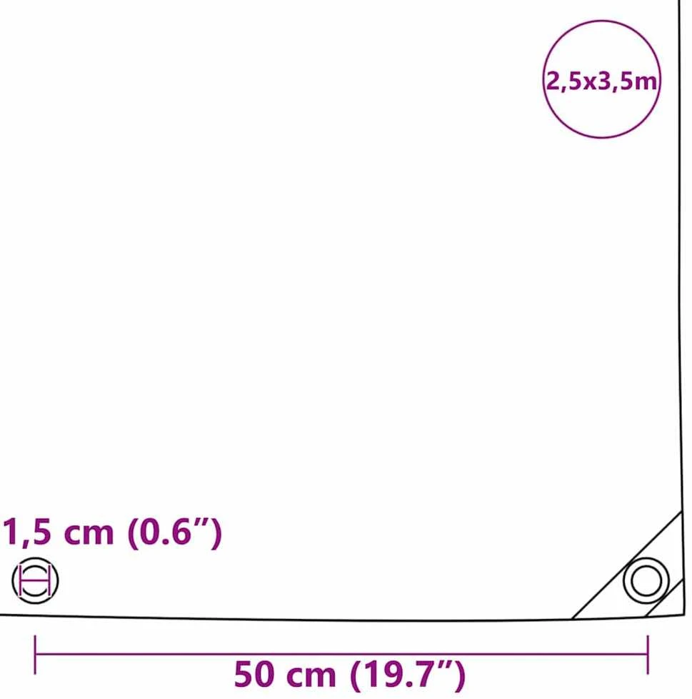 Tentinis audinys 650g / m² Smėlio 2,5 x 3,5 m Drobė su PVC danga