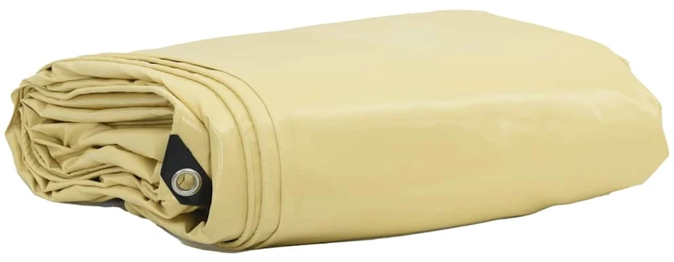 Tentinis audinys 650g / m² Smėlio 3 x 3 m Drobė su PVC danga