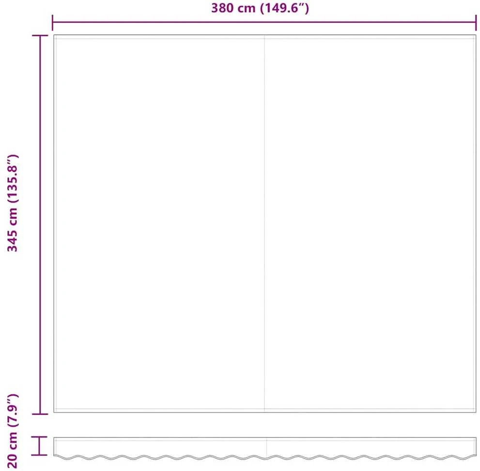 Markizės pakaitinis audinys Žalia ir balta 380 x 345 cm