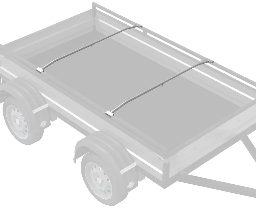 Tentų laikiklis priekaboms 2 Sidabrinė 102-155 cm Aliuminis