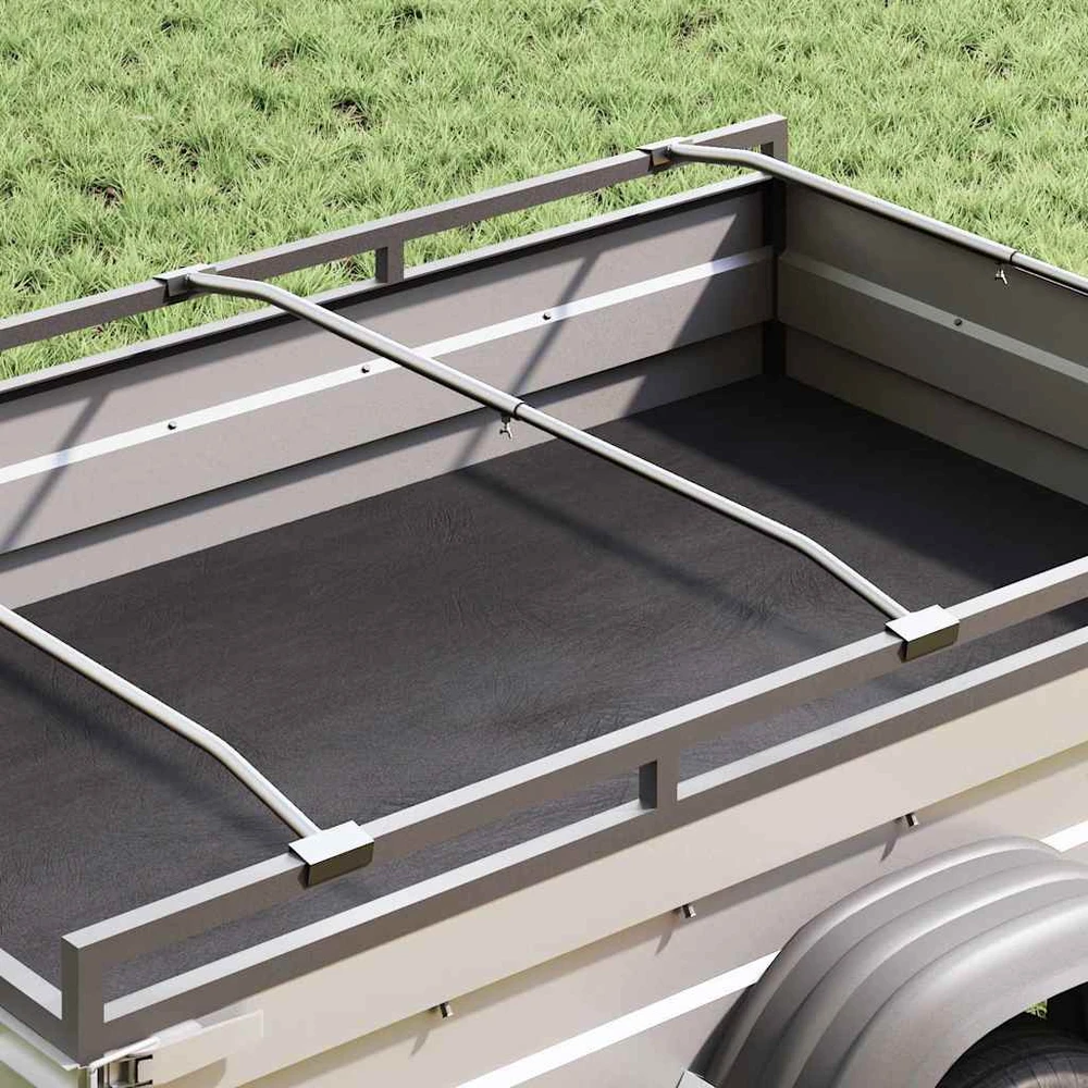 Tentų laikiklis priekaboms 3 Sidabrinė 136-218 cm Aliuminis