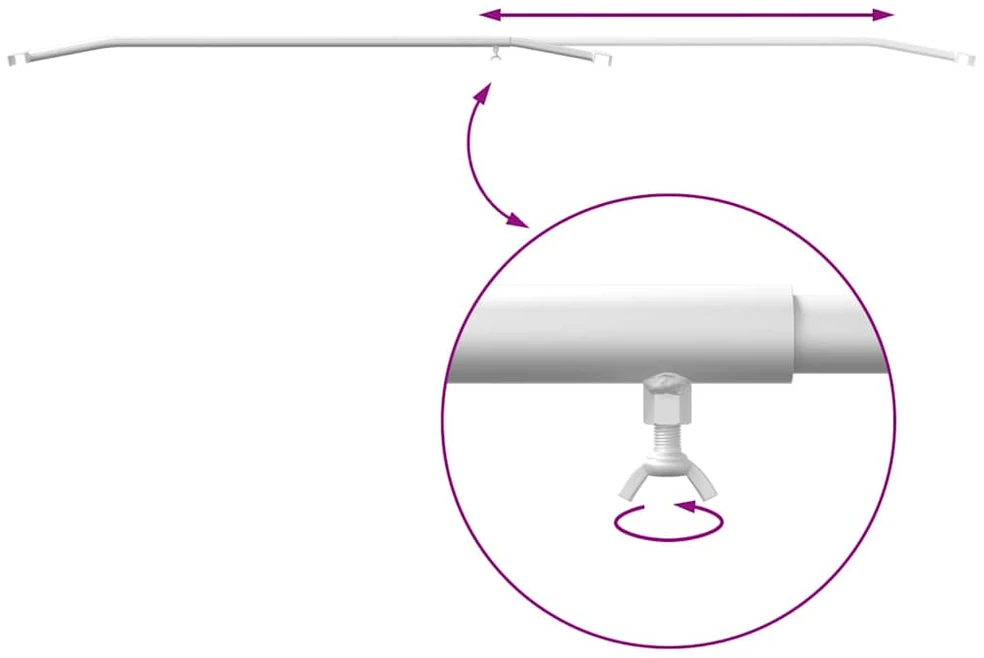 Tentų laikiklis priekaboms 4 Sidabrinė 136-218 cm Aliuminis