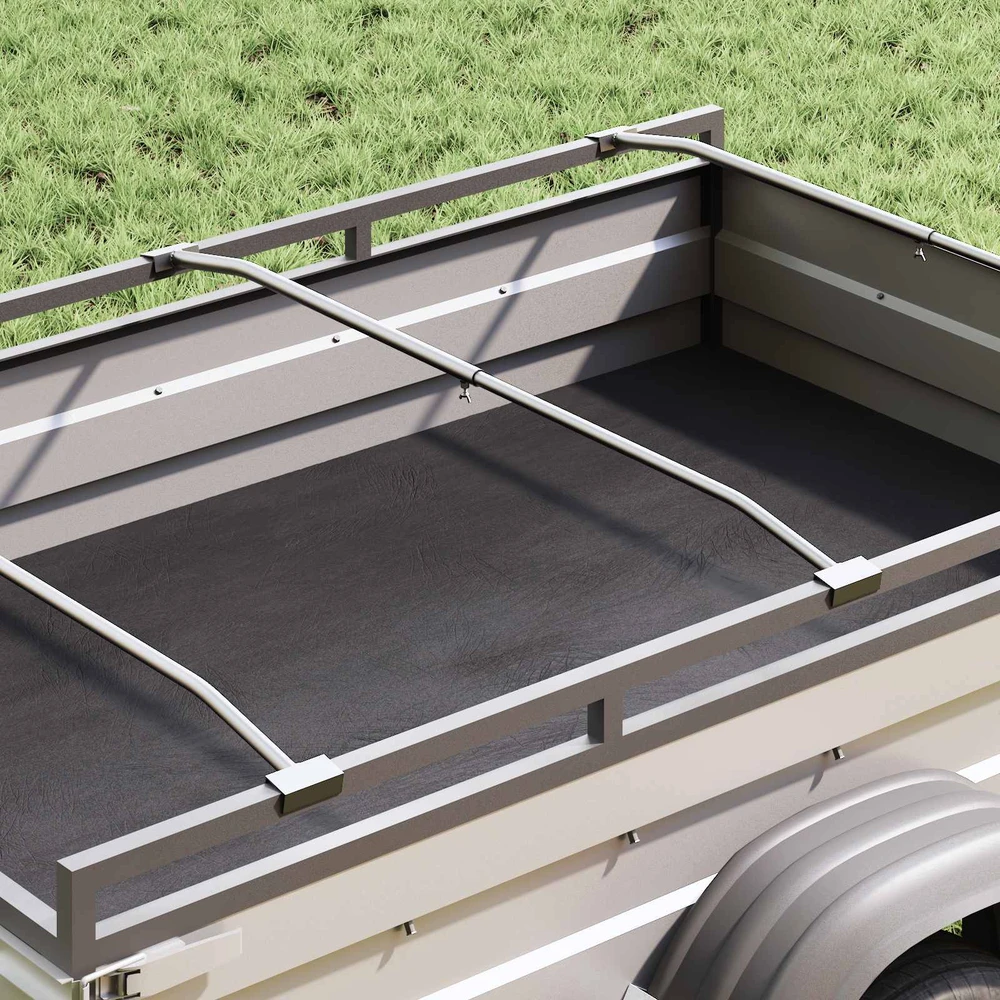 Tentų laikiklis priekaboms Sidabrinė 102-155 cm Aliuminis