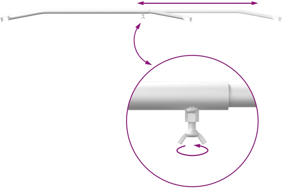 Tentų laikiklis priekaboms Sidabrinė 102-155 cm Aliuminis