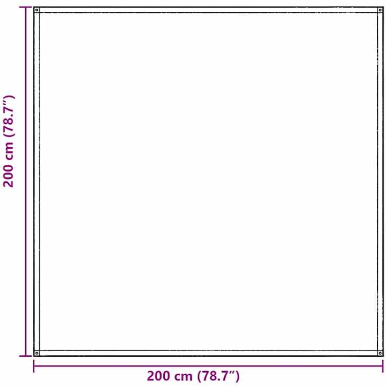 Palapinės kilimėlis Šviesiai pilka 200 x 200 cm Polietilenas