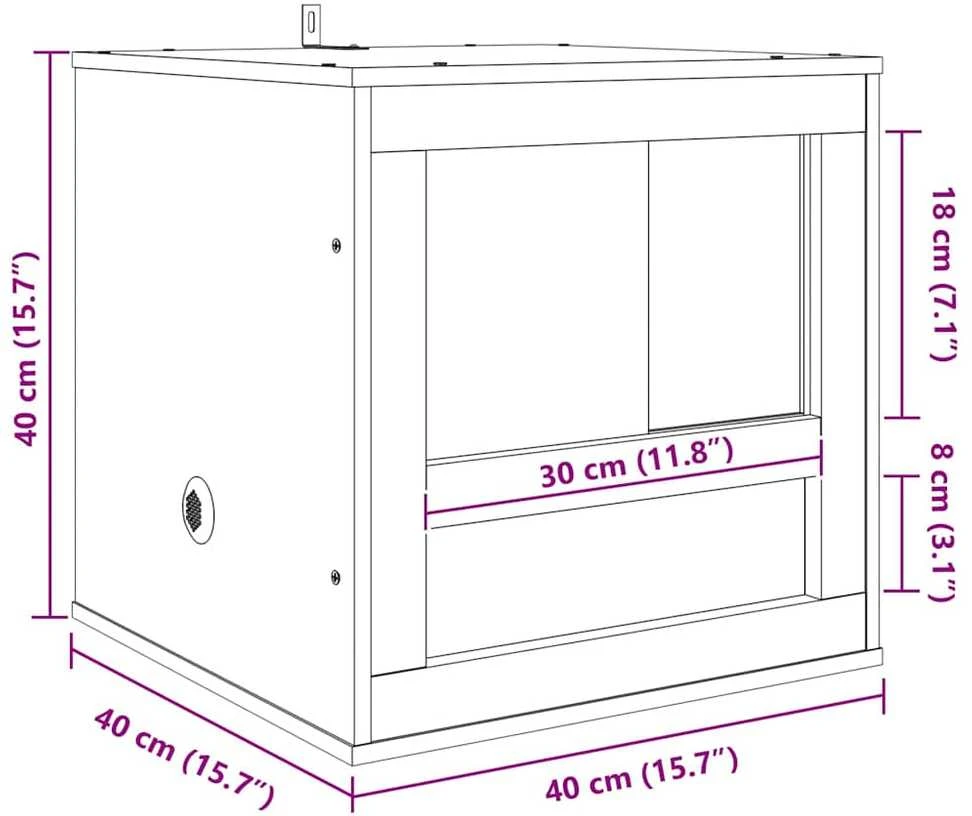 Terariumas Ruda 100 x 50 x 50 cm OSB