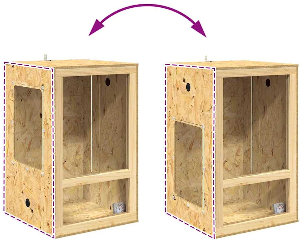 Terariumas Ruda 50 x 50 x 130 cm OSB