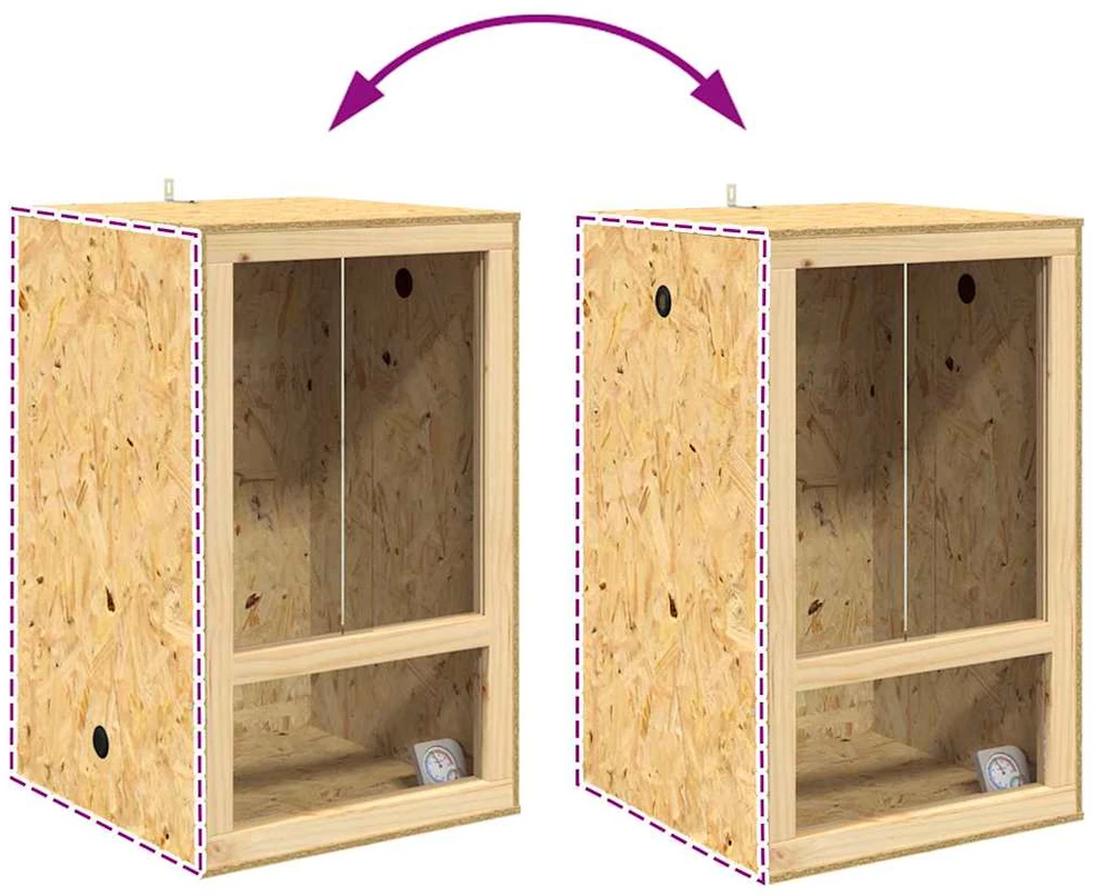 Terariumas Ruda 50 x 50 x 130 cm OSB