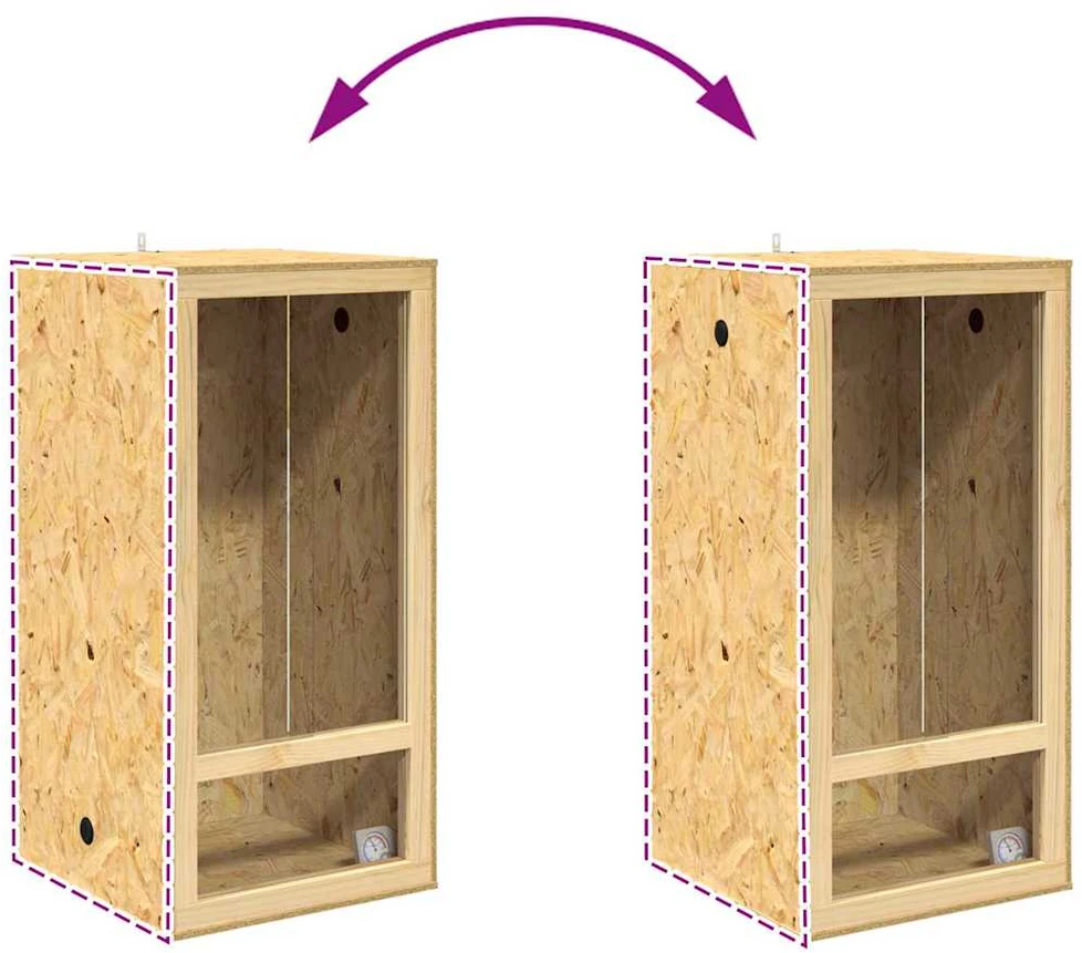 Terariumas Ruda 50 x 50 x 150 cm OSB