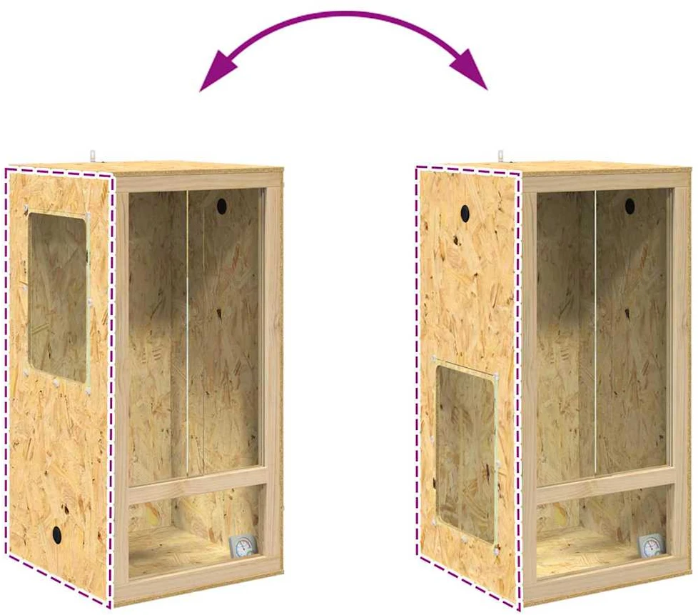Terariumas Ruda 50 x 50 x 150 cm OSB