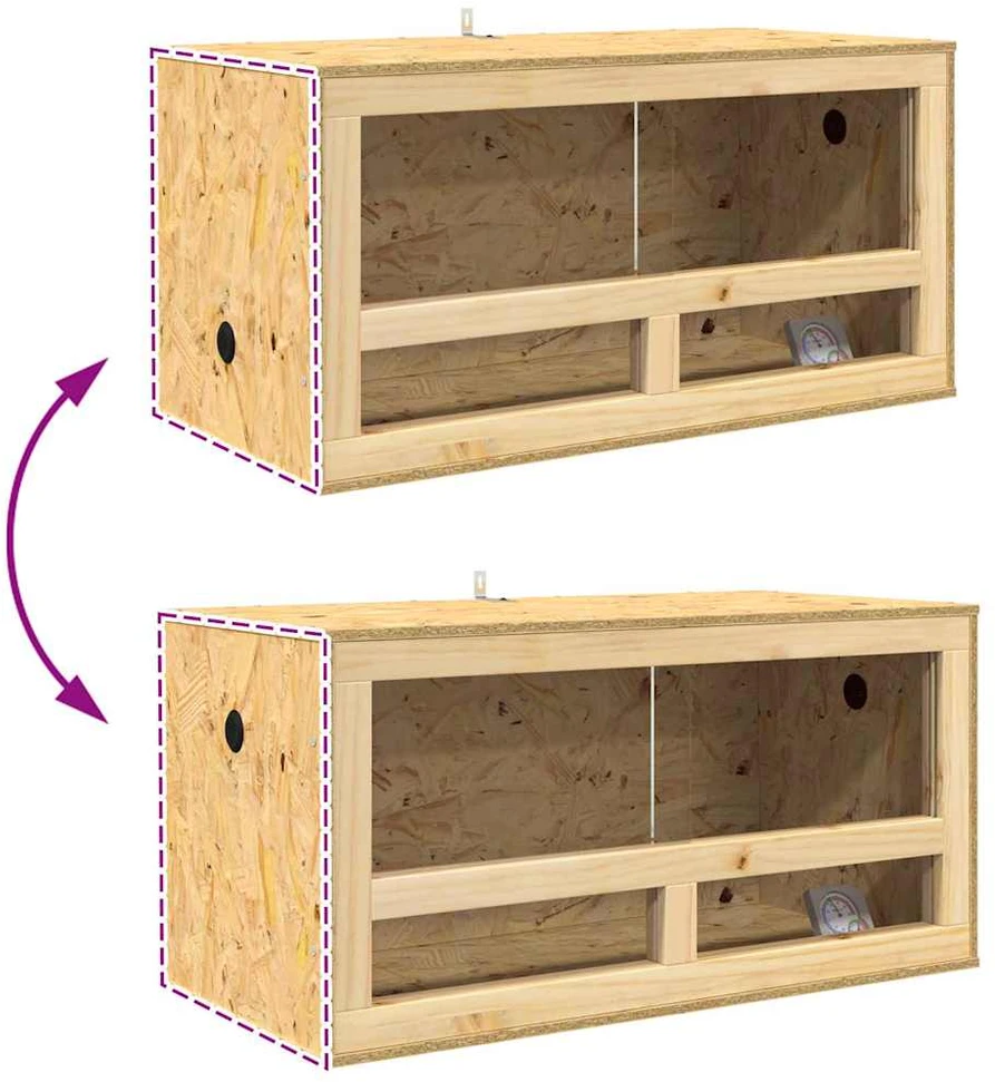 Terariumas Ruda 80 x 40 x 90 cm OSB