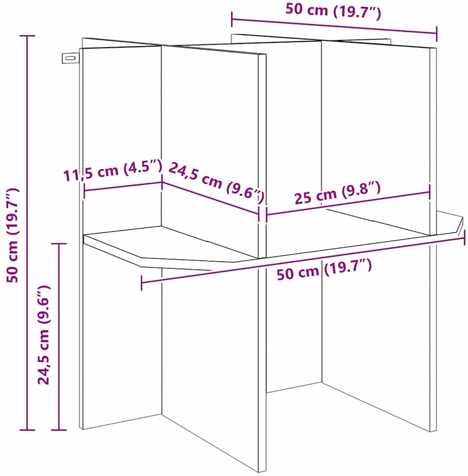 Terariumo bazė Ruda 50 x 50 x 50 cm OSB