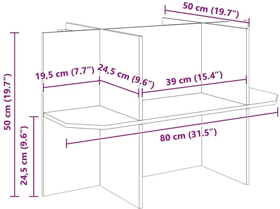 Terariumo bazė Ruda 80 x 50 x 50 cm OSB
